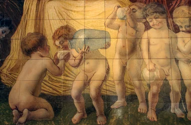 Putti drinken thermaal bronwater