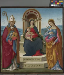 Madonna en Kind met St. Justus van Volterra en St. Margaretha van Antiochië