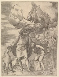De Engel die de Arm van Abraham Tegenhoudt, Na 1552