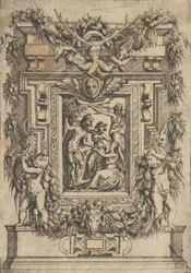 Een jonge man biedt zijn hand aan een zittende vrouw, een andere vrouw staat tussen hen in, ca. 1540-80