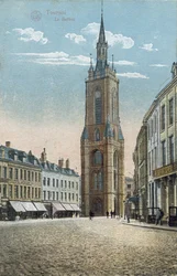 Doornik: Het Belfort (ingekleurde foto)