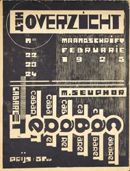 Omslag voor het tijdschrift "Het Overzicht", ca. 1921-1925