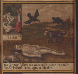 Maarke. Kapel (Sint-Vincentiuskapel). interieur. Schilderij. De martelaar van Sint Vincentius. 19e eeuw. Detail.