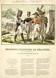De Heilige Alliantie van de naties, uit Chansons Politiques de Béranger, 1815-1818