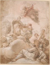 Allegorie op de verheffing van kardinaal diaken Oddone Colonna tot pauselijke stoel als paus Martinus V