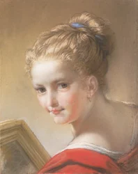 Studie van een Meisje in Rood, 1717