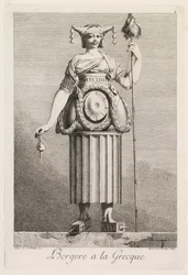 Mascarade à la Grecque: Bergère à la Grecque (Plate 4)