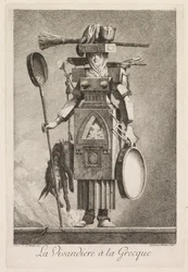 Mascarade à la Grecque: La Vivandière à la Grecque Plaat 2, 1771