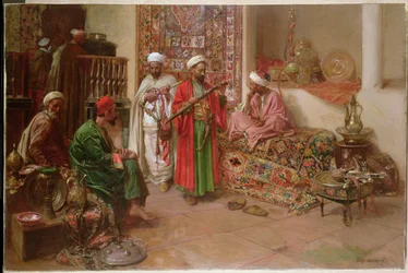 Arabieren in een Interieur