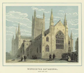Worcester Cathedral, noordwestelijke aanzicht