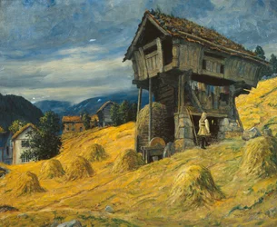 Meisje bij pakhuis (schilderij)