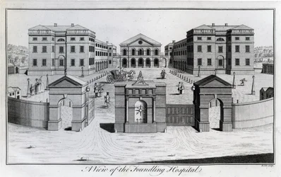 Een uitzicht op het Foundling Hospital, 1756