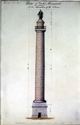 Opstand van het monument van de hertog van York, Carlton Gardens, Londen