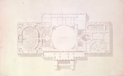Plan van de hoofdverdieping van het Capitool, VS, 1806