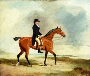 Francis Const op zijn baai jager rijdend bij de zee, 1806
