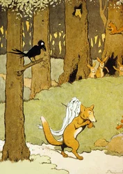 Renard en de paling, illustratie uit 