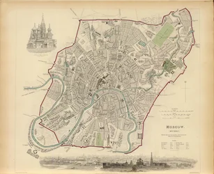 Plan van Moskou, 1836.