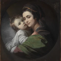 Elizabeth Shewell West en haar zoon, Raphael