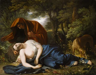 De dood van Procris, 1770, geretoucheerd 1803