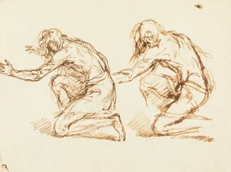Twee Knielende Figuren