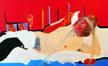 Olympia gainsbourienne, 2017 (olieverf en acryl op doek)