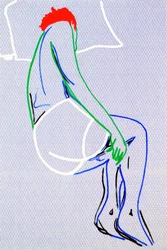 Passager 1, 2020 (acryl op gezeefdrukt Japans papier)