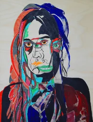 Surportret : Maude Veilleux, 2021 (olieverf en acryl op houtpaneel)