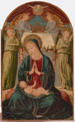 Madonna en kind met engelen