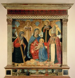 Madonna en Kind met SS. Andreas en Prosper, 1466