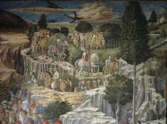Processie van de Wijzen met Laurent de Magnifieke (fresco)
