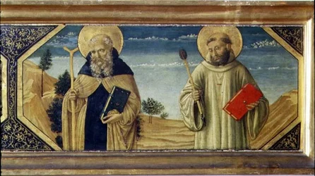 St. Antonius Abt en St. Benedictus (paneel) (detail)