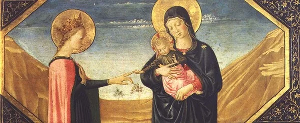 Het mystieke huwelijk van St. Catharina, detail