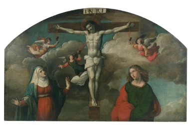Kruisiging met de Maagd en Sint Jan de Doper