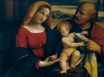 Schilderij dat de Heilige Familie uitbeeldt