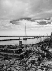 Haven aan de Dordogne, Bourg-sur-Gironde, Gironde (foto)