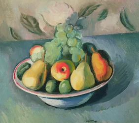 Een stilleven van fruit in een kom