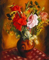 Stilleven met zomerbloemen