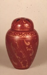 Potpourri en deksel in koperen lusterglazuur, ca. 1905-15