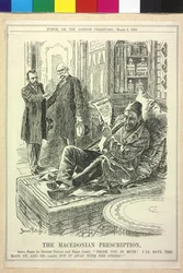 Keizer van Oostenrijk en Nikolaus II karikatuur van Franz Joseph I