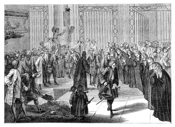 Begrafenis in een kerk, 1885