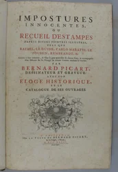 Onschuldige misleidingen, of verzameling prenten naar verschillende beroemde schilders, zoals Rafaël, Guido Reni, Carlo Maratti, Nicolas Poussin, Rembrandt enz. In hun navolging gegraveerd ... door Bernard Picart, tekenaar en graveur: met zijn historische