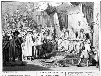 Huwelijksceremonie van Portugese Joden in Amsterdam, 1723