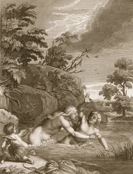 Salmacis en Hemaphroditus verenigd in één lichaam, 1731