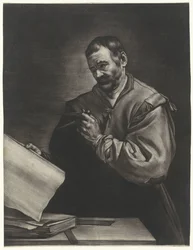 Heraclitus met een passer