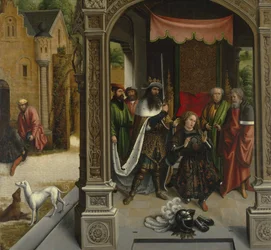 De ridderslag van de heilige Martinus door keizer Constantijn, ca. 1514.
