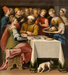 Kapel van Onze Lieve Vrouw van het Volk, Tweede span noordzijde, Banket van Herodes 1569