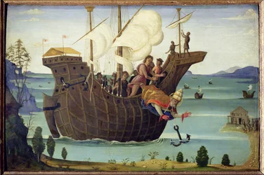 Het martelaarschap van Sint-Clemens (olieverf op paneel)