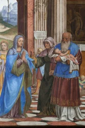 Detail van de Presentatie van Jezus in de Tempel