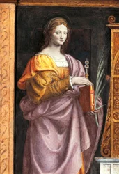 Italië, Milaan, Kerk van Saint Maurice al Monastero Maggiore, Sint Lucia