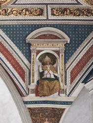 St. Gregorius de Grote, detail van de Kerkleraren (fresco)